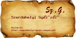 Szerdahelyi Győző névjegykártya