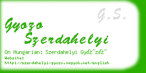 gyozo szerdahelyi business card